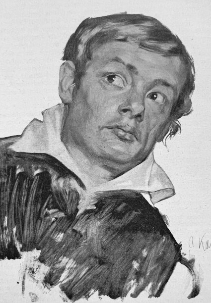 一个年轻人的素描图片下载