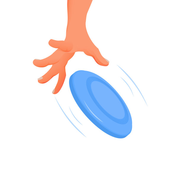 手握飞盘在外面。在户外剥皮飞盘在白色背景图片下载