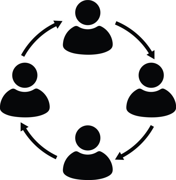 敏捷流程线图标齿轮和箭头图片下载
