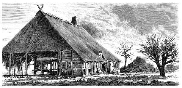 在德国海岸的风暴潮中，渔民的房子在Travemünde被困在了岸上图片下载