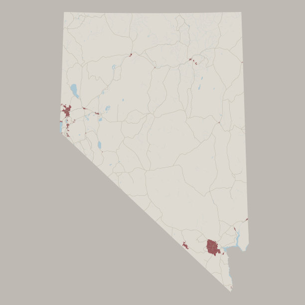 内华达州美国州路线图图片下载