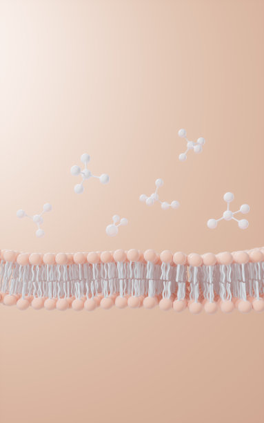 细胞膜结构背景，3d渲染。图片下载