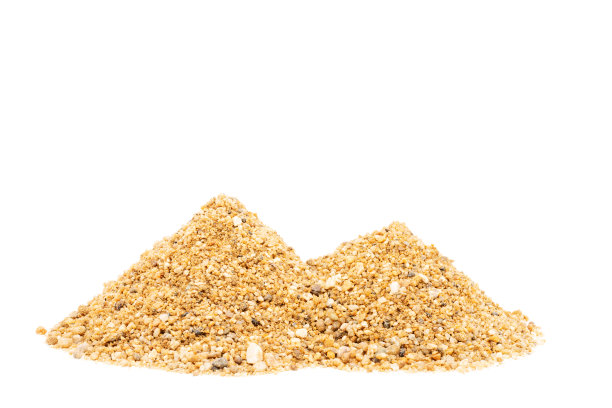 堆沙粗细的概念抽象沙漠，海滩，丘陵，山地，小路孤立在白色的背景图片下载