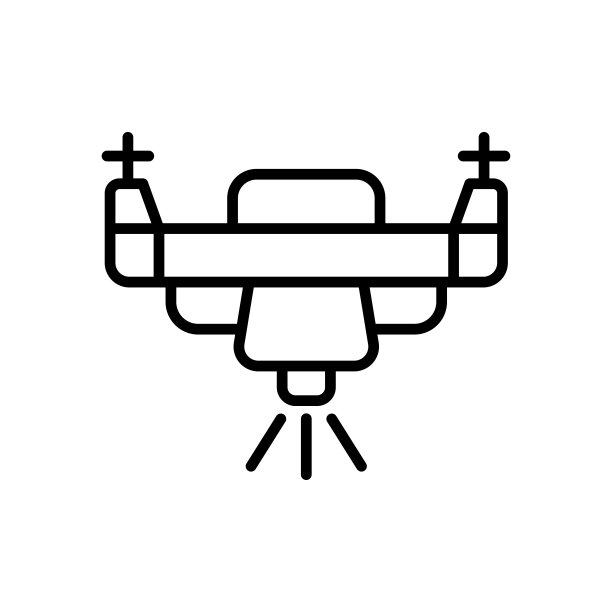 无人机图标矢量设计模板简单而现代图片下载