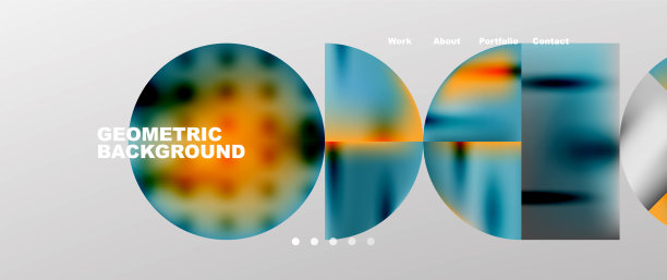 重叠的圆圈抽象背景模板图片下载