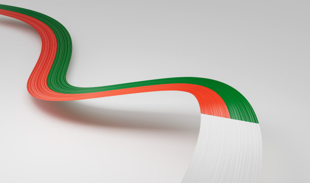 3d马达加斯加旗3d波浪光泽马达加斯加丝带隔离在白色背景3d插图图片下载