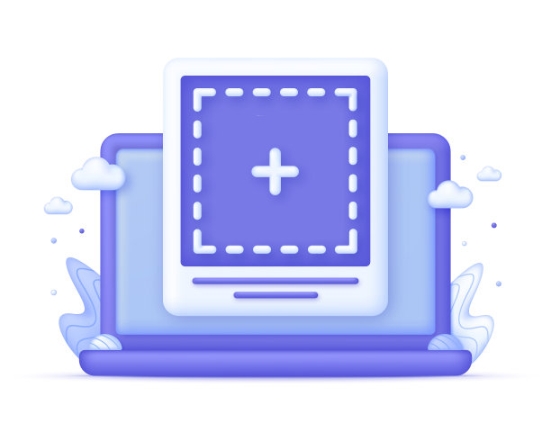 3D列添加图像插图在计算机上。图片，jpg文件，照片图标。图片下载