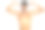 白色背景上赤裸上身、留着小胡子、露出二头肌的年轻男子图片下载