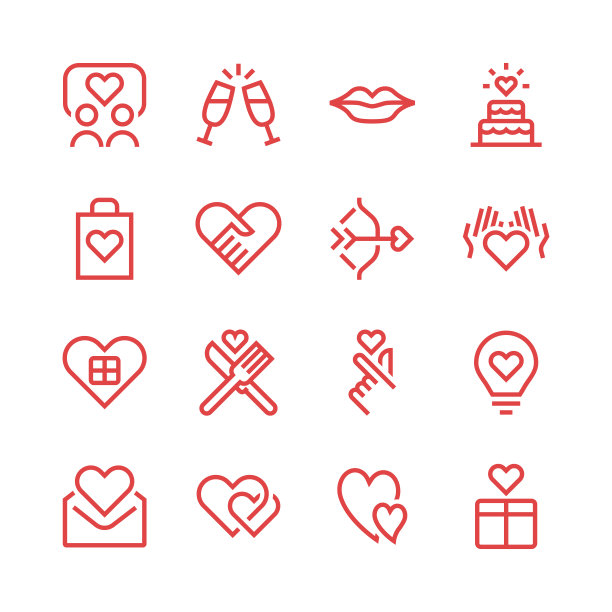 爱与情人节图标图片下载