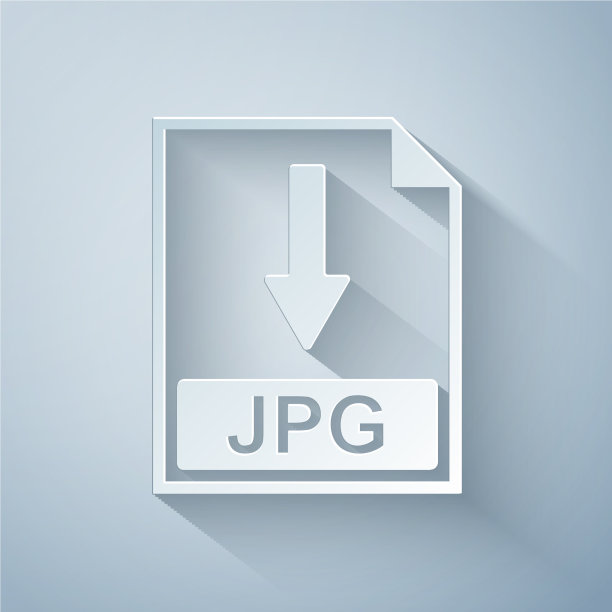 剪纸风格：JPG文件文档下载图标图片下载