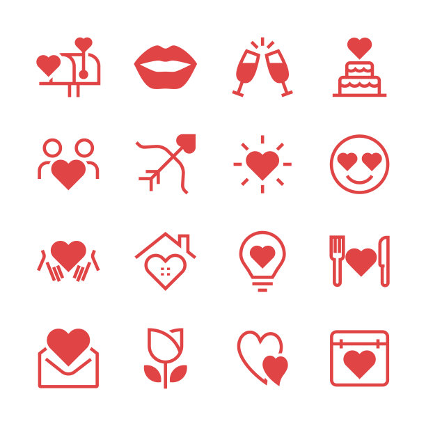 爱与情人节图标图片下载