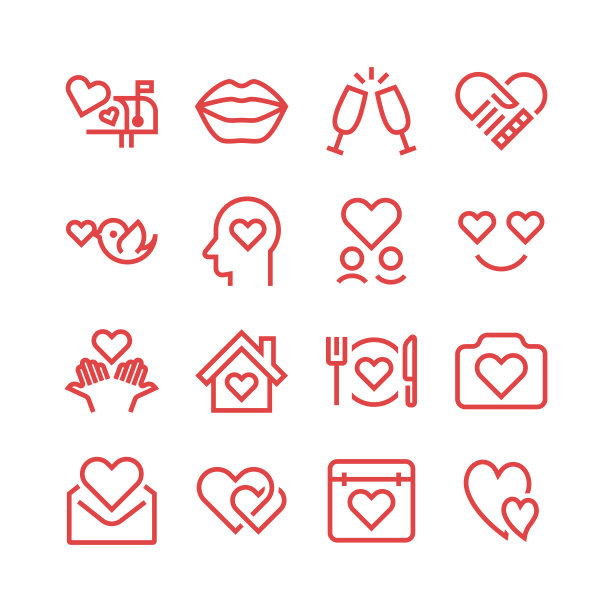 爱与情人节图标图片下载