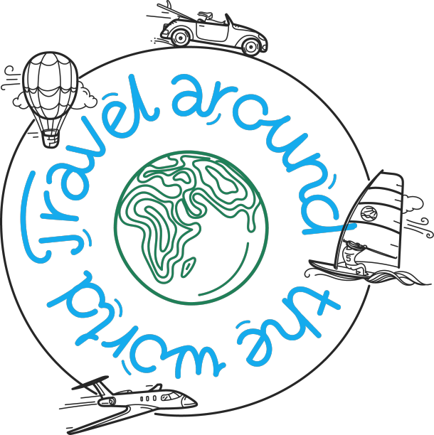 环游世界线性风格的概念图片下载