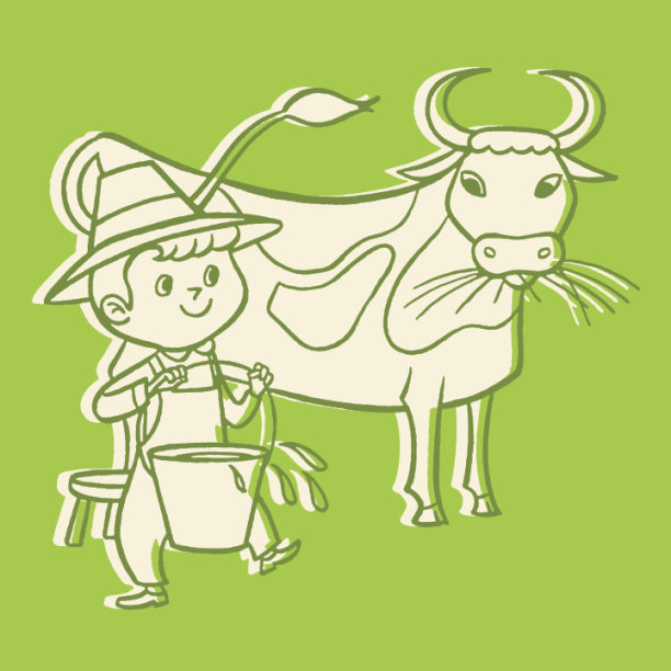 农民和牛图片下载