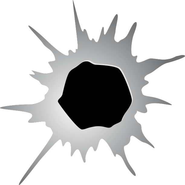 子弹在金属或纸张上造成的破洞图片下载