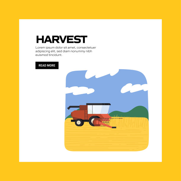 收获概念矢量插图网站横幅，广告和营销材料，在线广告，社交媒体营销等。图片下载