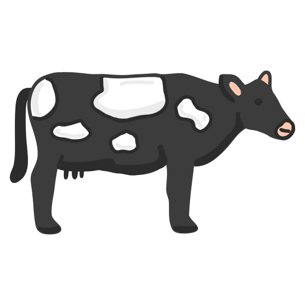 家畜卡通风格图标。彩色符号矢量插图图片下载