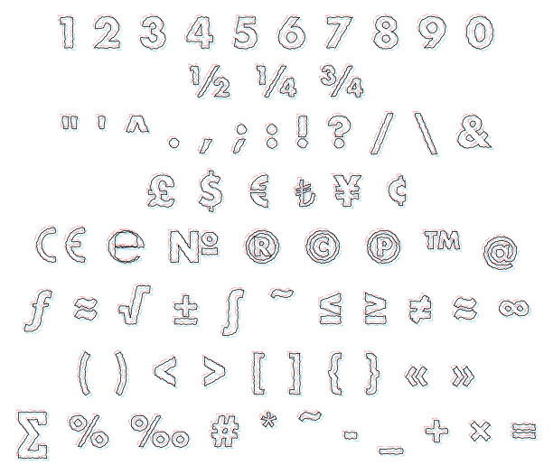 矢量中的标点、数字和符号图片下载
