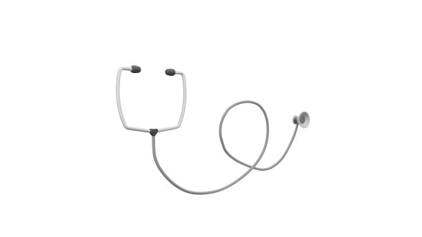 听诊器3D渲染，医疗设备概念图片下载