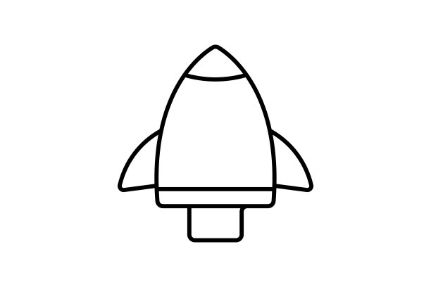 火箭发射的。与太空探索有关的图标。线条图标样式。简单的矢量设计图片下载