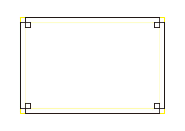 简单的黄色和黑色线条框架图片下载
