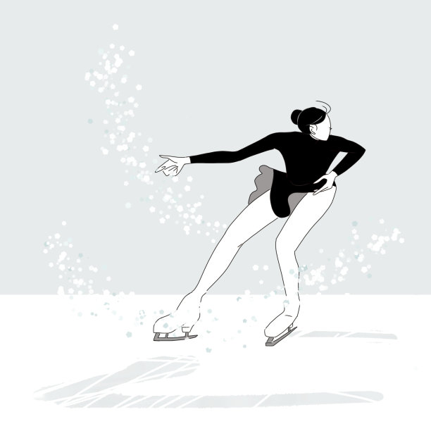 跳赋格滑冰的女子图片下载