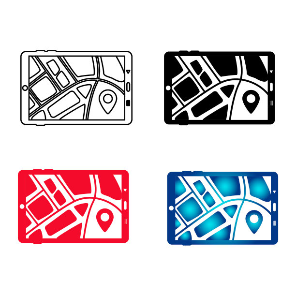 摘要GPS屏幕剪影插图图片下载