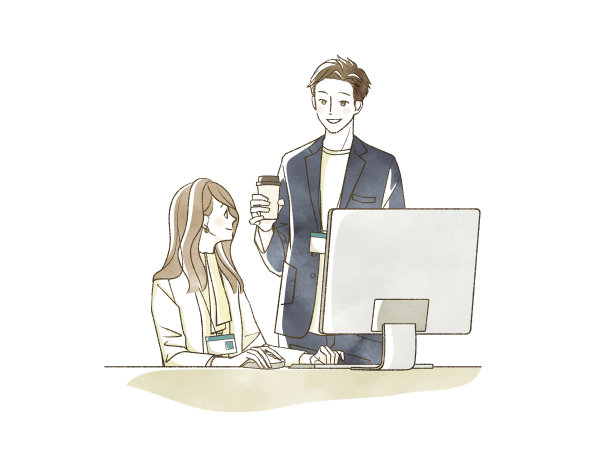 男男女女在商业场合交谈图片下载