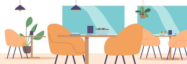 舒适的咖啡馆室内与温暖的照明，质朴的木制家具，盆栽室内植物，创造一个温馨的氛围图片下载