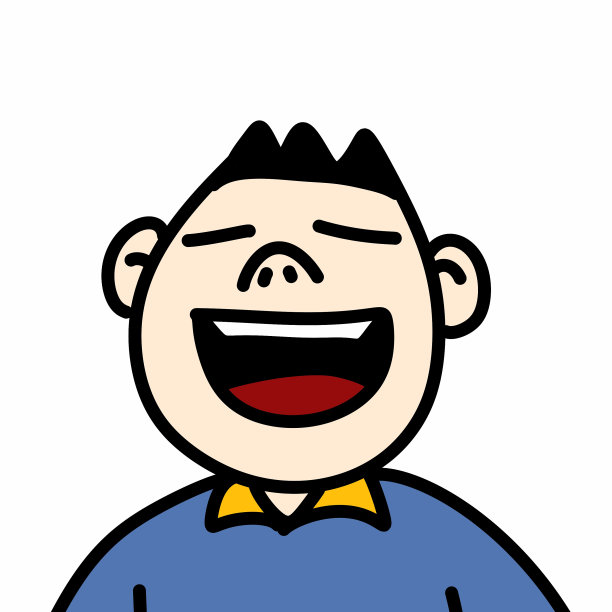 快乐的人在白色的背景上大笑图片下载