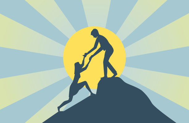 我们通过帮助他人而崛起。背景图片下载