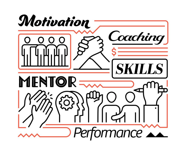 业务动机对象和元素。线条图标插图集合。图标设置或标题模板。图片下载