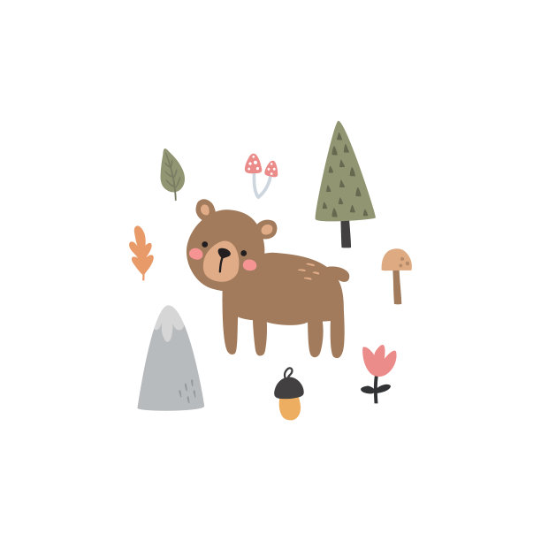 一只可爱的棕熊图片下载