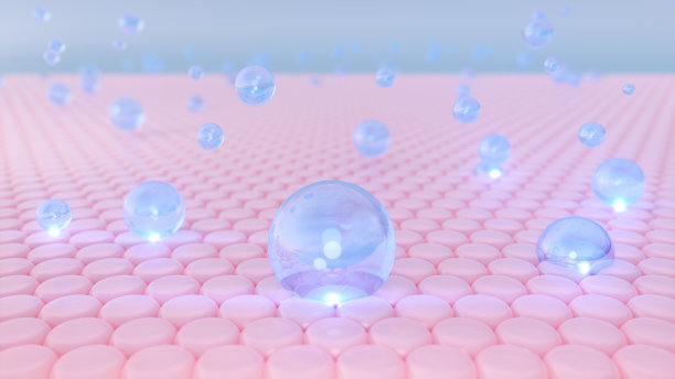 3D美容神奇精华滋润和关闭松弛的皮肤细胞。图片下载