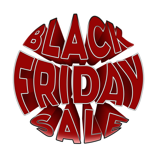 黑色星期五促销球在白色背景图片下载