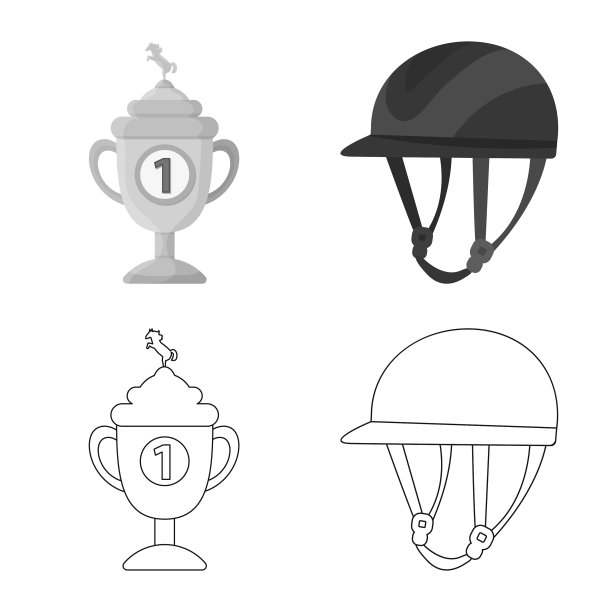 设计装备和骑乘标志集图片下载