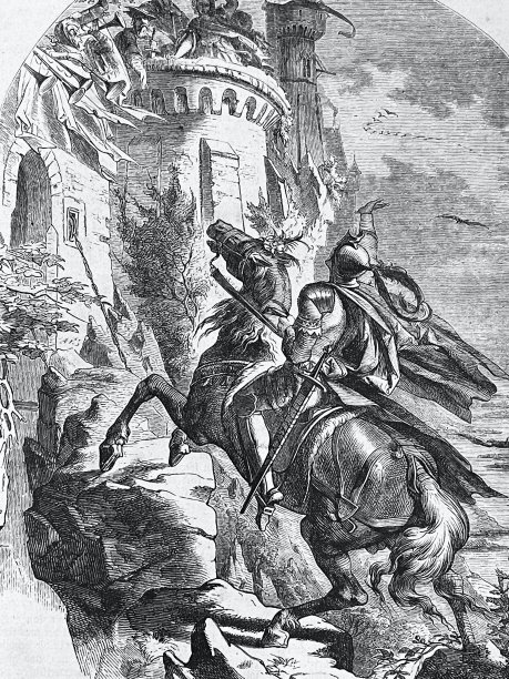 洛奇的骑士正向城堡赶来图片下载