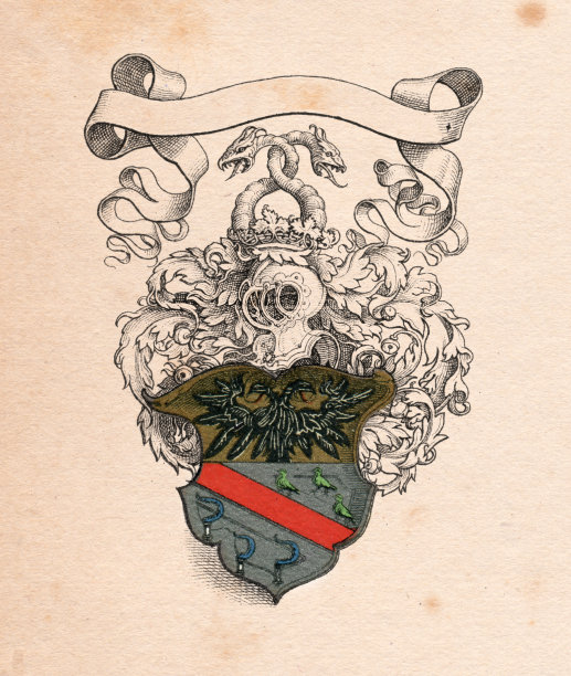 16世纪的古中世纪盾徽图片下载