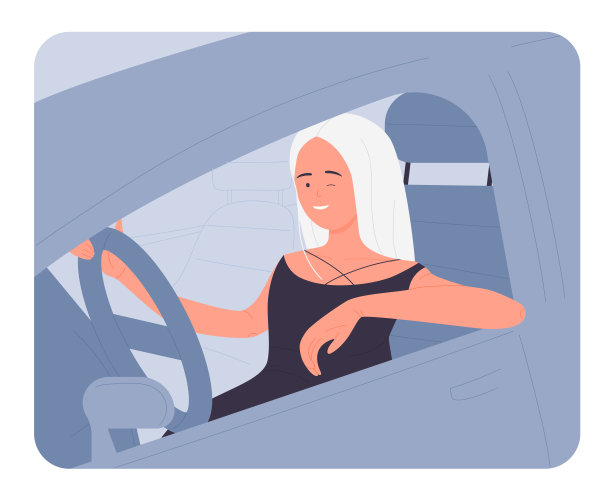 自信的女人在开车图片下载