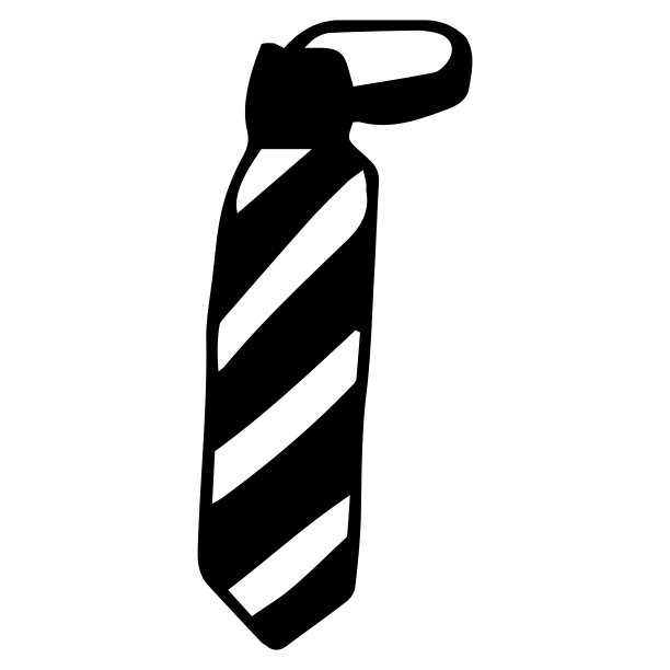 矢量涂鸦元素条纹领带白色背景图片下载