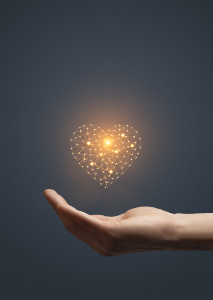 人工智能爱情概念就在眼前的黑暗中图片下载