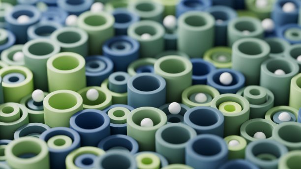 抽象管几何形状彩色背景，商业，领导力，人工智能图片下载