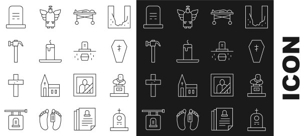 设行坟墓用墓碑棺材交叉死者图片下载