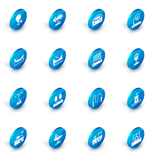 设秋千车跳跃蹦床篮球图片下载