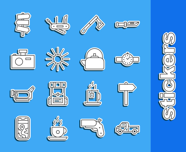 设置线路皮卡道路交通指示牌图片下载