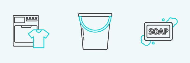 用泡沫清洗机和t恤把肥皂条排成一行图片下载