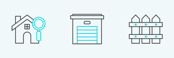 设置线花园围栏木制搜索房子和图片下载