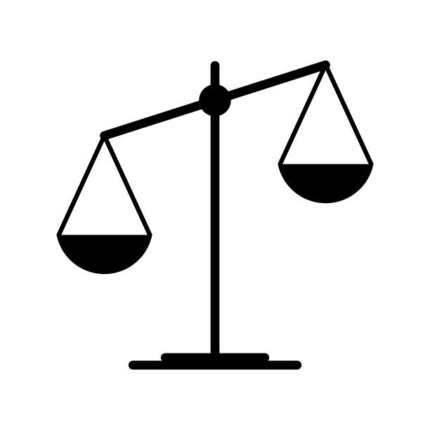 比例相等图标，律师犯罪网站标志，保护平衡隔离矢量插图图片下载