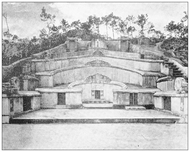 中国香港古玩旅游照片:古墓纪念碑图片下载