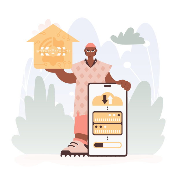 一个人的矢量图，手持雕刻物联网的私人照片，庆祝尖锐的私人组织和进步的生活。图片下载